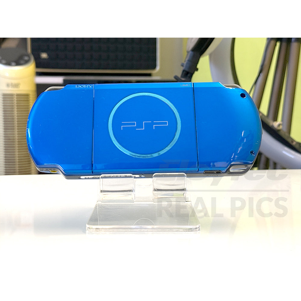 (Open Box Condition) Sony PlayStation Portable (PSP 3000) 3004 + 128GB Memory Card With 70+ Premium Games + 2 Battery Packs + Bose Earphones (Gold, Vivid Blue, White) (6 Months Warranty) (Special Edition)