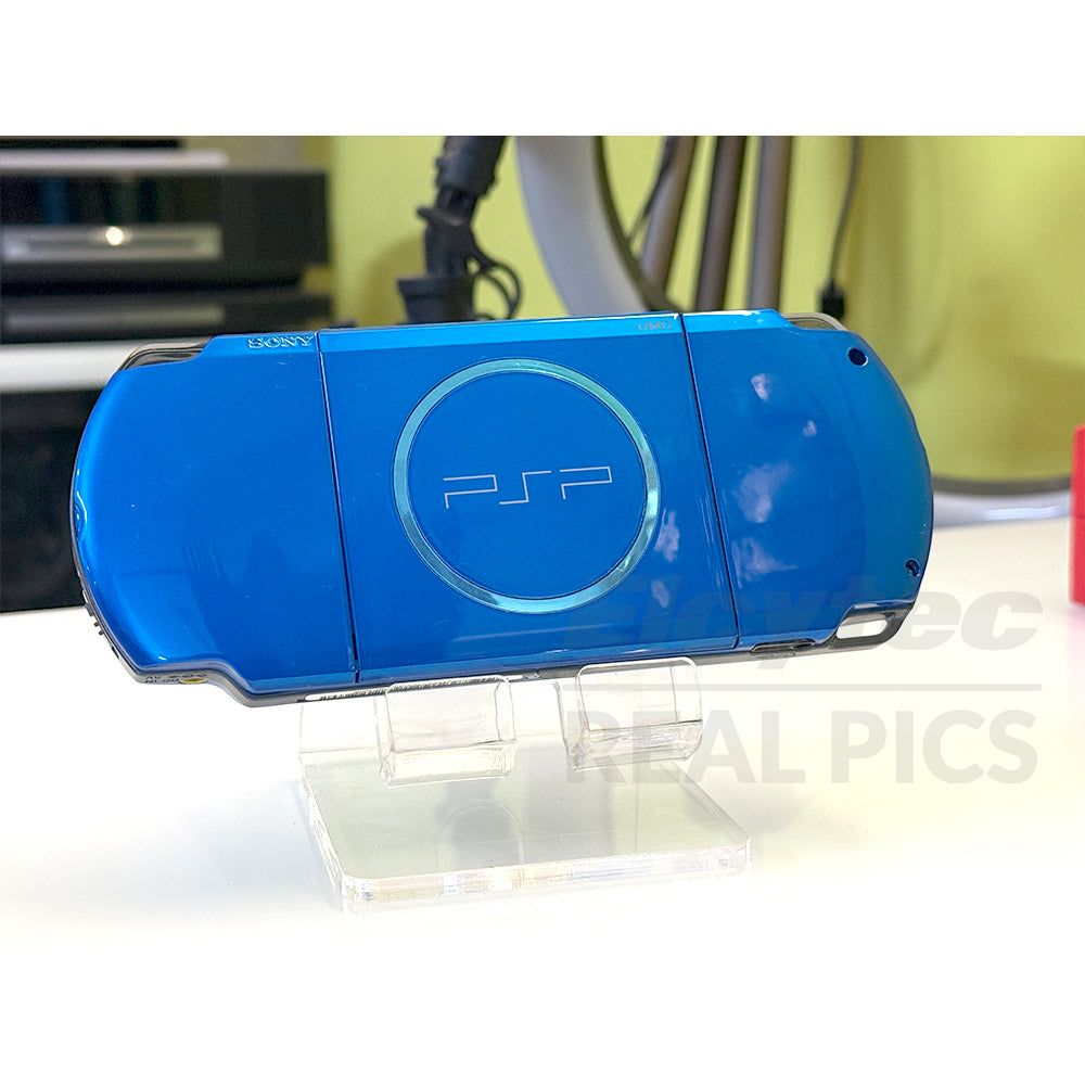 (Open Box Condition) Sony PlayStation Portable (PSP 3000) 3004 + 128GB Memory Card With 70+ Premium Games + 2 Battery Packs + Bose Earphones (Gold, Vivid Blue, White) (6 Months Warranty) (Special Edition)