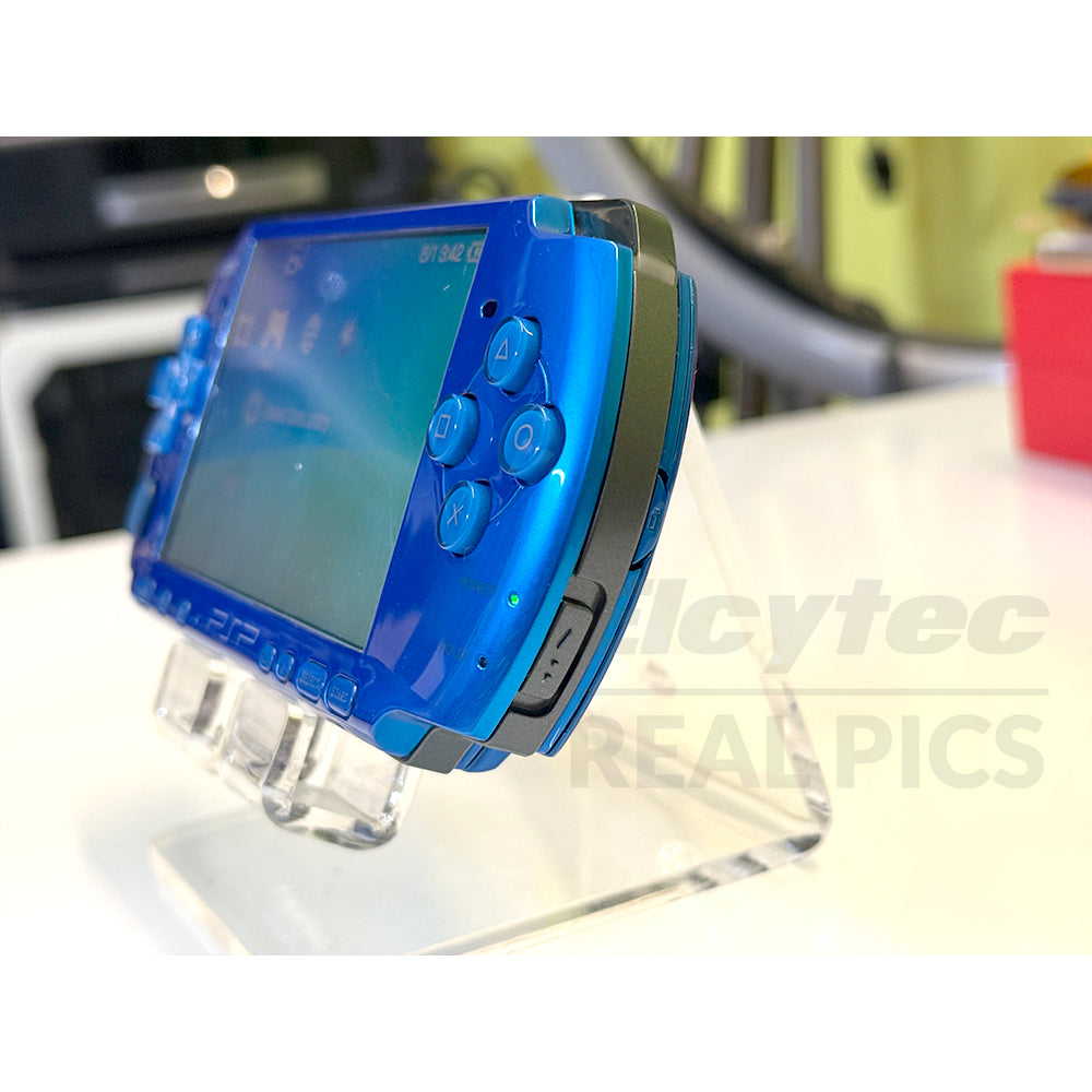 (Open Box Condition) Sony PlayStation Portable (PSP 3000) 3004 + 128GB Memory Card With 70+ Premium Games + 2 Battery Packs + Bose Earphones (Gold, Vivid Blue, White) (6 Months Warranty) (Special Edition)