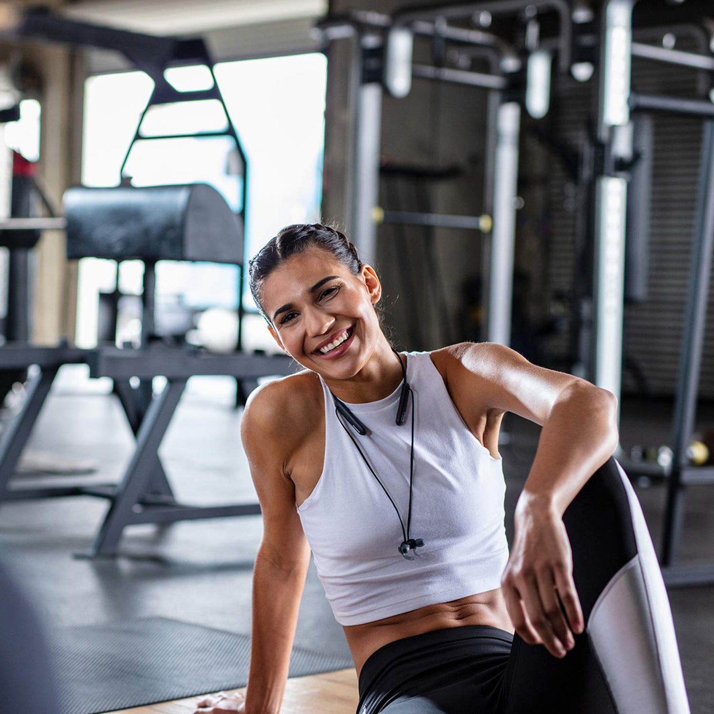 (Pre-Owned, Good) Sony WI-SP510 Bluetooth Wireless Sports Extra Bass in-Ear Headphones (Neckband) (Black, Blue) (60 Days Warranty)