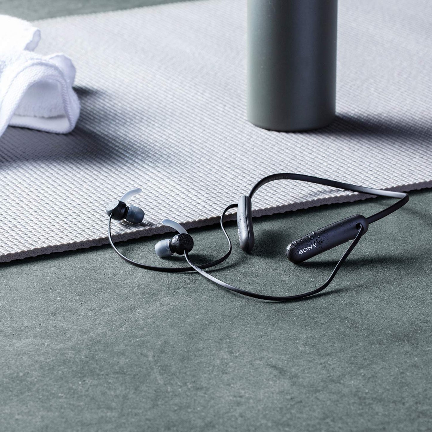 (Pre-Owned, Good) Sony WI-SP510 Bluetooth Wireless Sports Extra Bass in-Ear Headphones (Neckband) (Black, Blue) (60 Days Warranty)