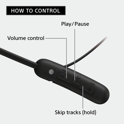 (Pre-Owned, Good) Sony WI-SP510 Bluetooth Wireless Sports Extra Bass in-Ear Headphones (Neckband) (Black, Blue) (60 Days Warranty)