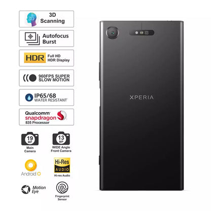 (Pre-Owned, Excellent) Sony Xperia XZ1 With Premium Aluminium Unibody Build 19MP Camera, 3.5mm Headphone Port (4GB, 64GB) (90 Days Warranty)