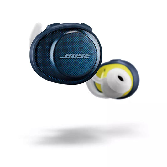 (Open Box) Bose SoundSport Free, True Wireless Earbuds, (Sweatproof Bluetooth Headphones for Workouts and Sports) (Black, Citron) (60 Days Warranty)