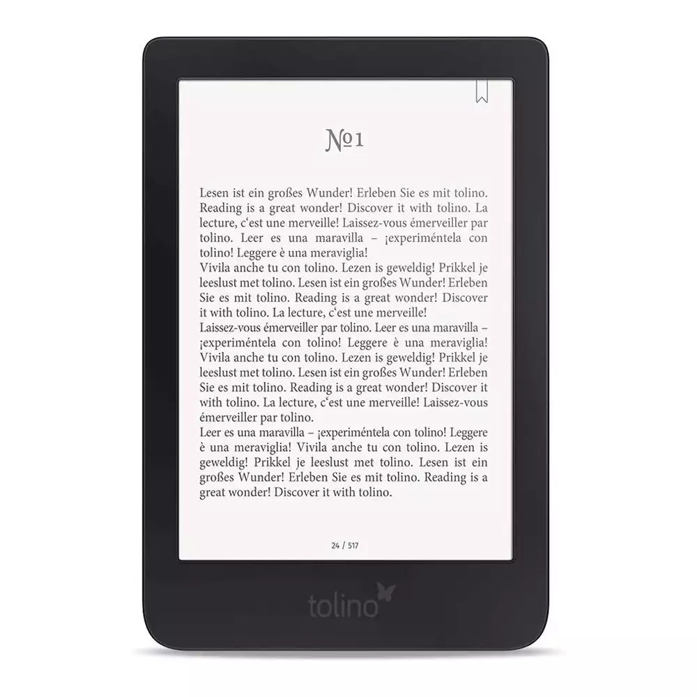 (Pre-Owned, Very Good) Tolino Shine Gen 3 eBook Reader, Android Based (E Ink Carta) (8GB) (Black) (90 Days Warranty)