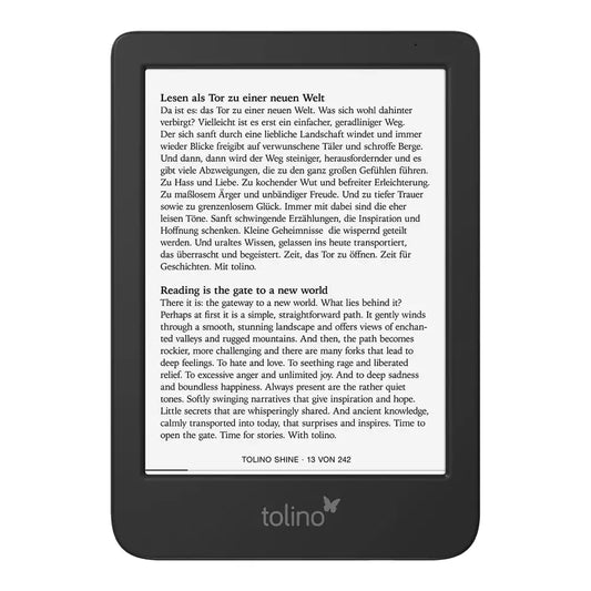 (Pre-Owned, Very Good) Tolino Shine Gen 5 eBook Reader, Android Based (E Ink Carta) (16GB) (Black) (90 Days Warranty)