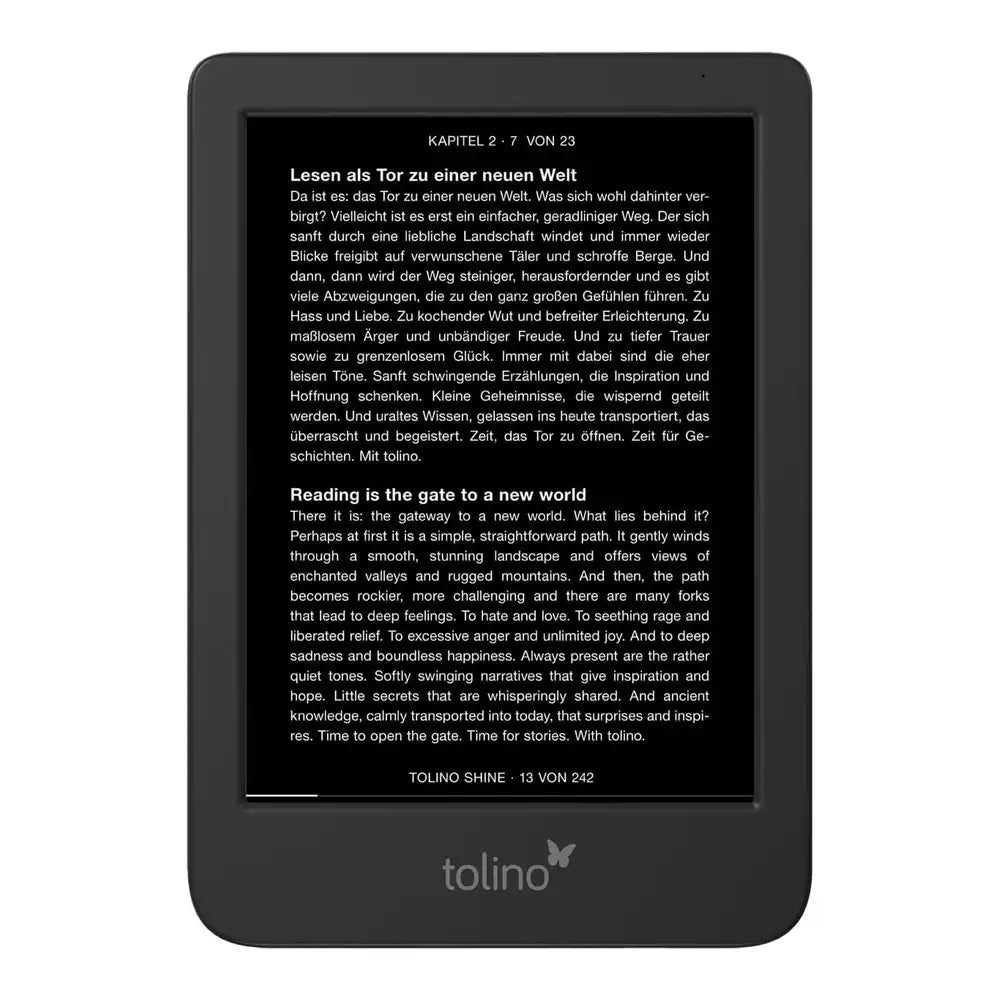 (Pre-Owned, Very Good) Tolino Shine Gen 5 eBook Reader, Android Based (E Ink Carta) (16GB) (Black) (90 Days Warranty)