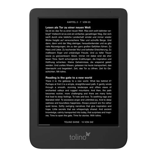 (Pre-Owned, Very Good) Tolino Shine Gen 5 eBook Reader, Android Based (E Ink Carta) (16GB) (Black) (90 Days Warranty)