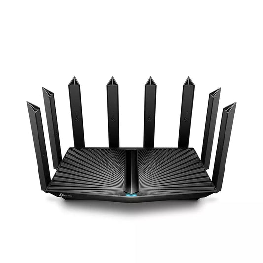 (Open Box Condition) TP-Link AX7800 Tri-Band Gigabit 8-Stream Wi-Fi 6 Router, 7800 Mbps, 1×2.5 Gbps+4×1 Gbps Ports, 1.7 GHz Quad-Core CPU, USB 3.0+2.0 (Black) (12 Months Warranty)