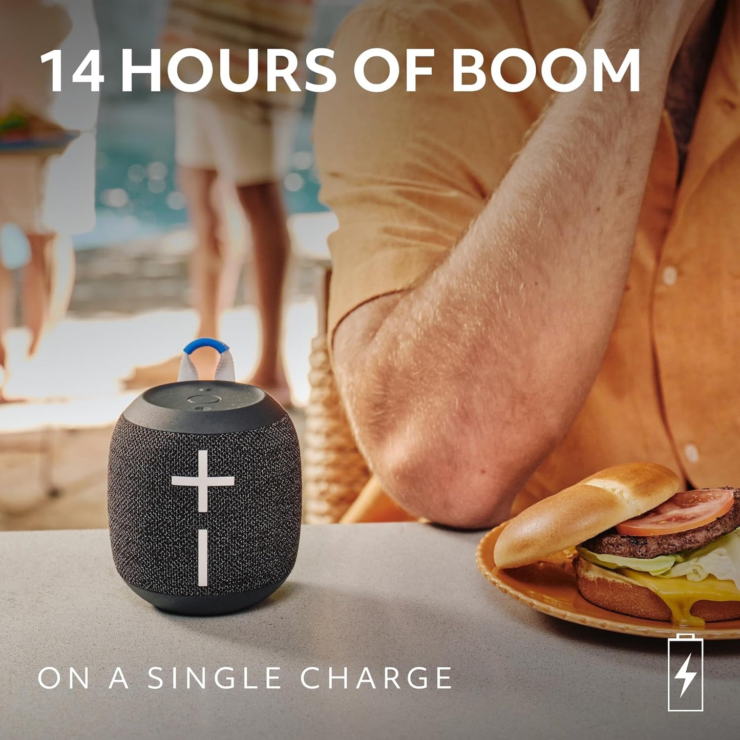 (Open Box) Ultimate Ears WONDERBOOM 4 Portable Waterproof Bluetooth Speaker with 360-Degree Sound (Blue) (6 Months Warranty)