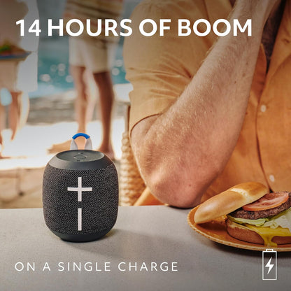 (Open Box) Ultimate Ears WONDERBOOM 4 Portable Waterproof Bluetooth Speaker with 360-Degree Sound (Blue) (6 Months Warranty)