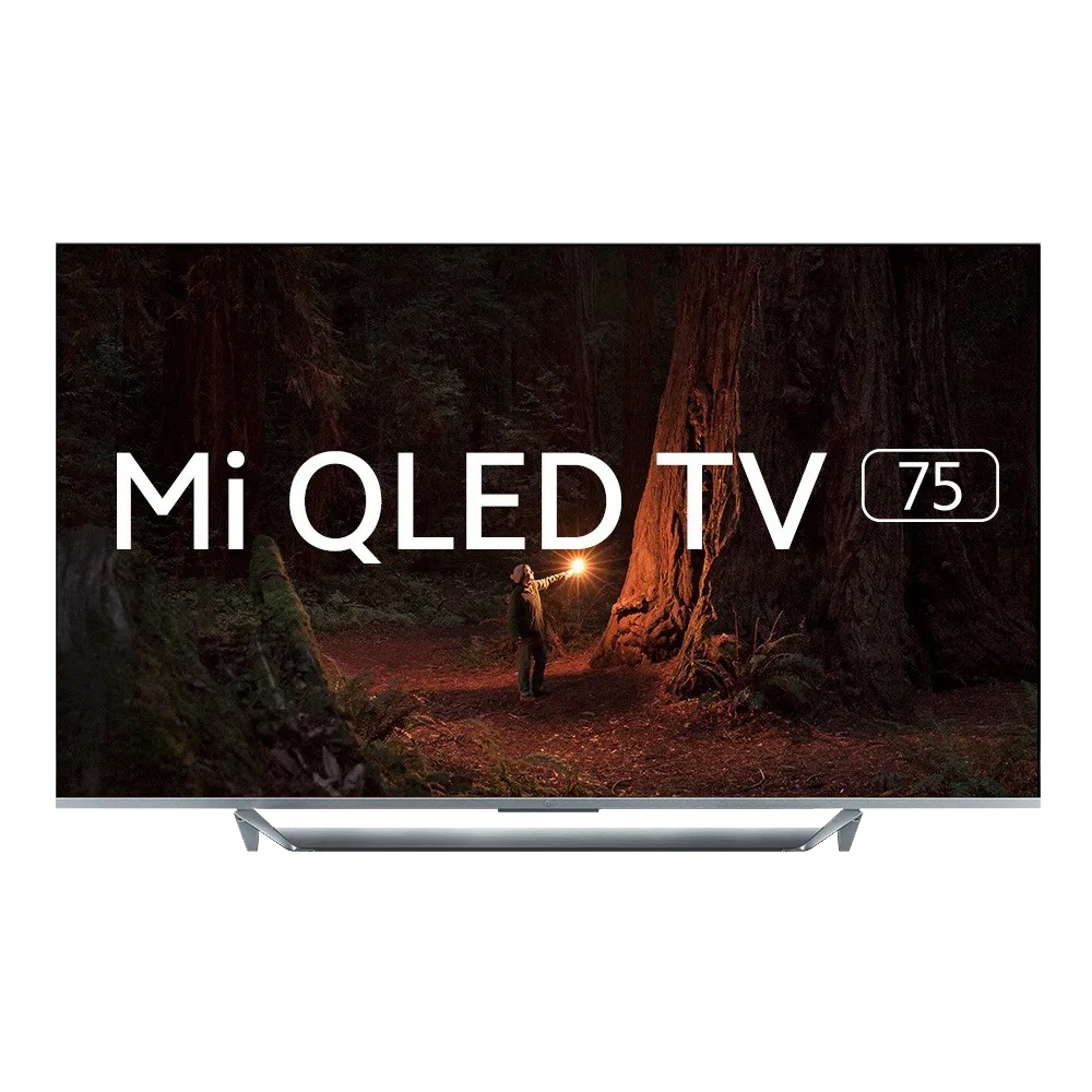 (Pre-Owned, Excellent) Mi Q1 (75 inch, 190cm) QLED 4K Ultra HD Android TV With Full Array Local Dimming (Gray) (120 Days Warranty) (Available in Delhi Only!) (With Table Stand)