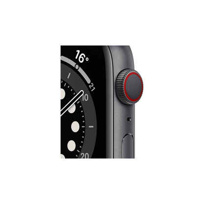 Apple Watch Series 6 (GPS + Cellular, 44mm) - Space Grey Aluminium Case with Black Sport Band (Open Box)