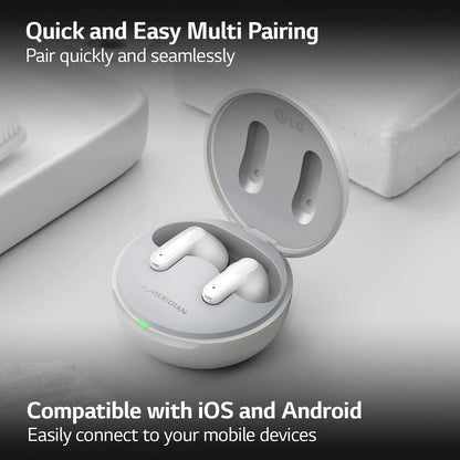 (Open Box Condition) LG Tone Free FP9 - Active Noise Cancelling (ANC) Bluetooth Truly Wireless in Ear Earbuds with Plug & Wireless Connection, UVnano Charging Case (90 Days Warranty) (Minor marks on case only!)