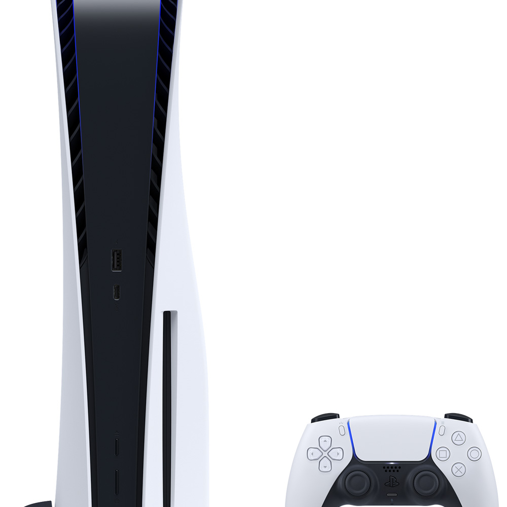 2023 New PlayStation 5 Slim Disc Edition Bundle with Two Controllers White  and Galactic Purple Dualsense and Mytrix Controller Charger - Slim PS5 1TB  PCIe SSD Gaming Console 