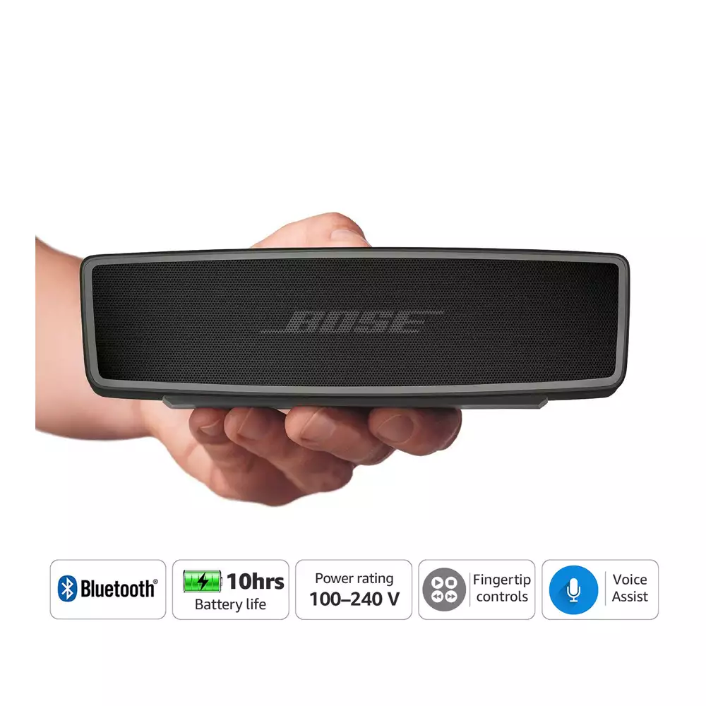 Open Box Bose SoundLink Mini II 2 Wireless Bluetooth Speaker With Charging Dock Gray